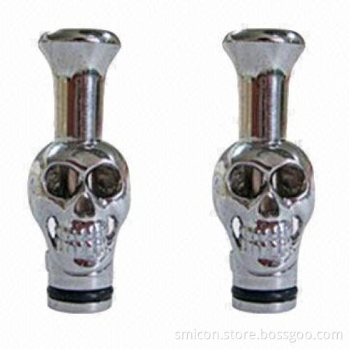 Skull-shaped Metal 510 Drip Tips, Manufacturer, OEM and ODM Orders Available